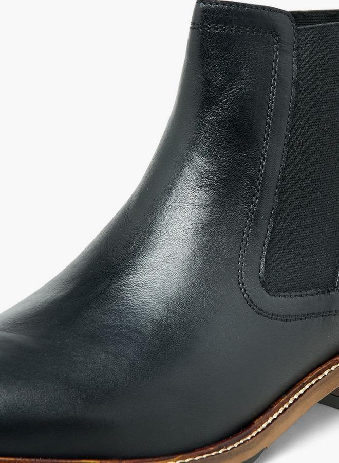 DUCHINI Men Leather Chelsea Boots - Image 4