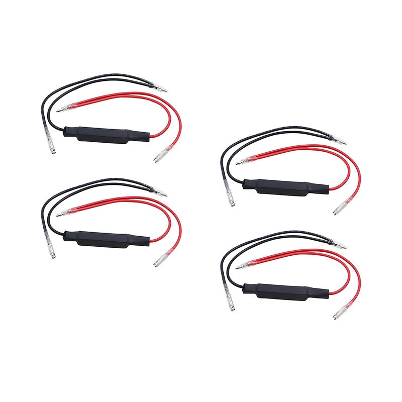 BESULEN 4PCS Motorcycle Resistor 12V 10W Turn Signal LED Load Resistor Flash Blinker Fix Error Universal Led Indicator Adapter Resistor Decoder Compatible with Motercycles Scooter