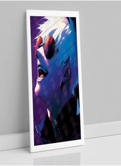 Anime Sorcerer Fine Art Print - Vibrant Vaporwave Aesthetic, Popular Home & Office Japanese Animation Print, Anime Art Canvas for Otaku Fans