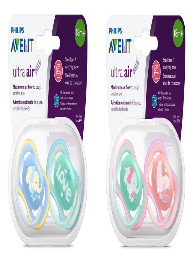 Philips Avent Ultra Air Pacifier, 18+ Months, 4 Pieces SCF349/16 - Image 2