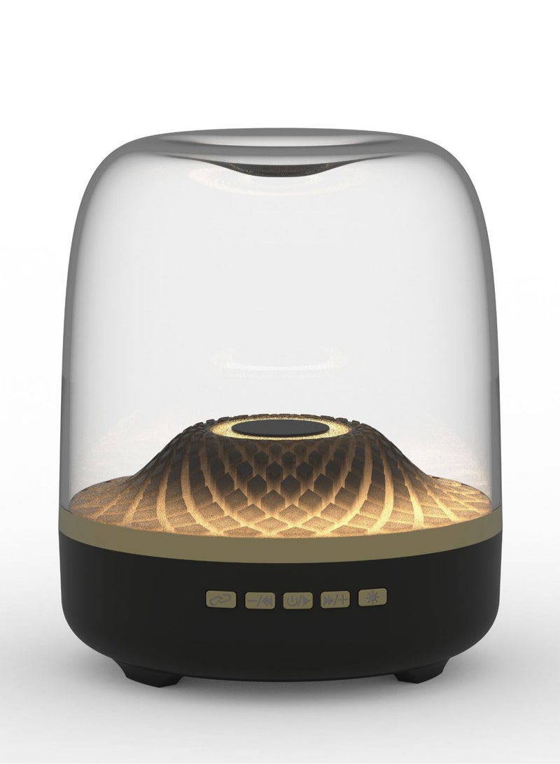 Bluetooth Glass Bass Speaker | 4th Generation Glass Sound System | Black Gold Collectible Edition - Image 2