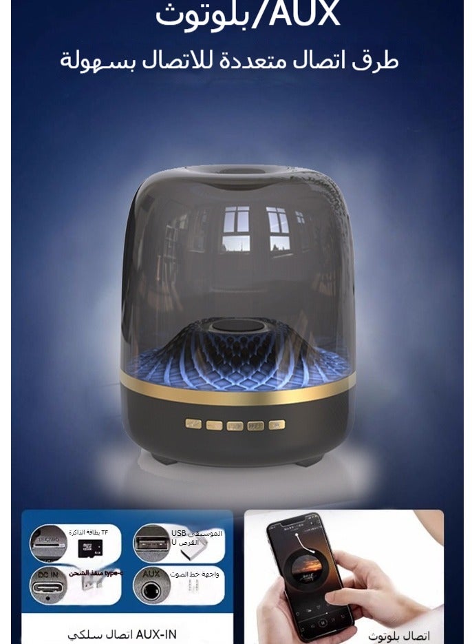 Bluetooth Glass Bass Speaker | 4th Generation Glass Sound System | Black Gold Collectible Edition - Image 3