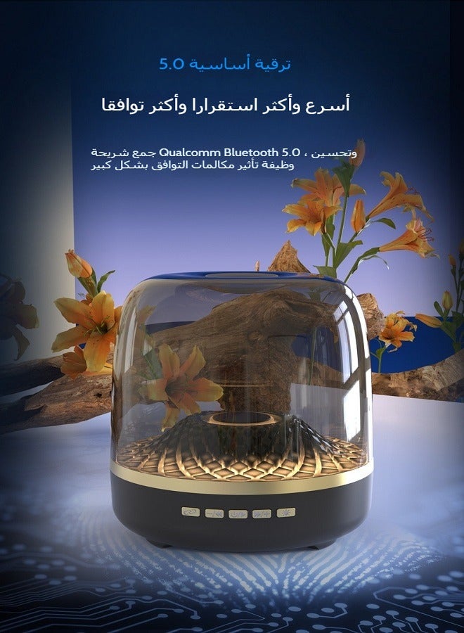 Bluetooth Glass Bass Speaker | 4th Generation Glass Sound System | Black Gold Collectible Edition - Image 4