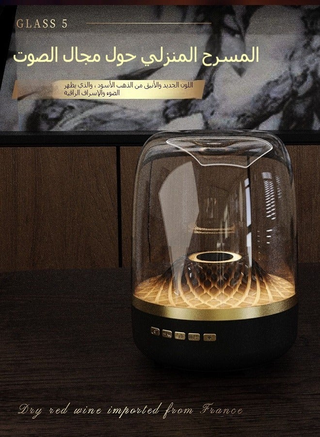 Bluetooth Glass Bass Speaker | 4th Generation Glass Sound System | Black Gold Collectible Edition - Image 5