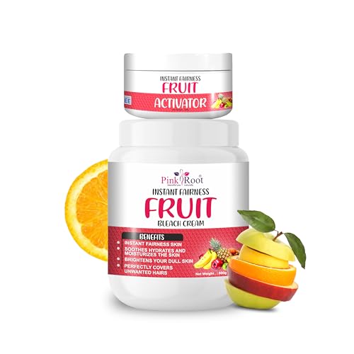 Pink Root Fruit Bleach Cream with Activator 1Kg, for Instant Fairness of Skin, Reduces Dark Spots & Gives the face Soft, Radiant & Luminous Effect|| Bleach Cream For All Skin Types - Image 1