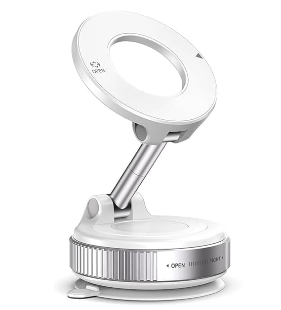 WEPTIX 360° Vaccum Magnetic Phones Holder, Magnetic Car Phone Mount,Hands-Free Suction Cup Holder for Gym/Mirror/Shower,Mount Compatible All Mobile- (Vaccum Phones Holder) - Image 1
