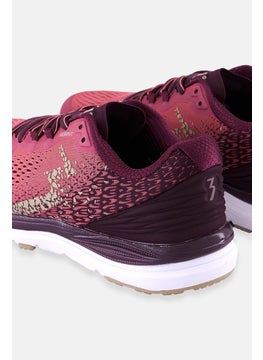361 Degrees Women Wide Meraki 3 Lace Up Training Shoes, Rose  - Image 3