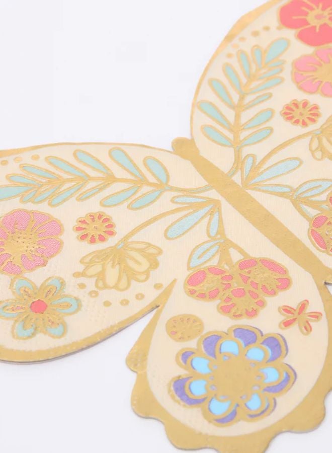 Meri Meri Floral Butterfly Napkins - Image 2