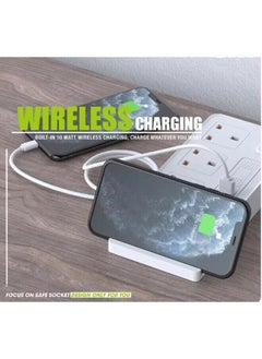 Smart Power Strip with Wireless Charger 2USB+QC 3.0 Fast Charger Desktop Socket Charging Station 3AC Universal Socket Switch