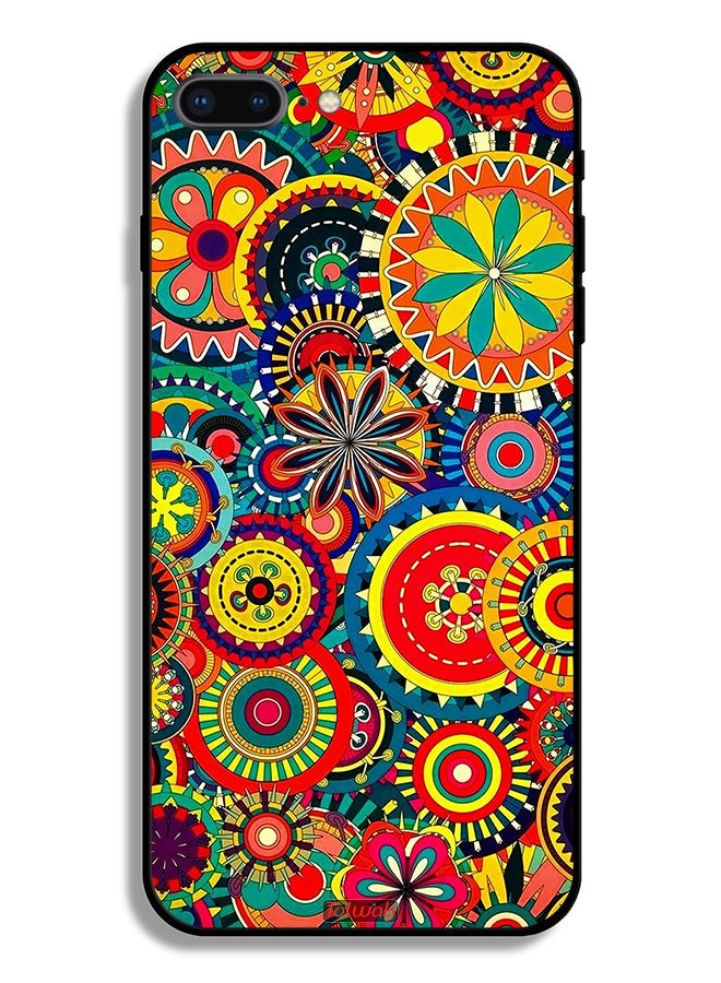 Tolwak Apple iPhone 8 Plus Protective Case Colorful Mandala Pattern - Image 2