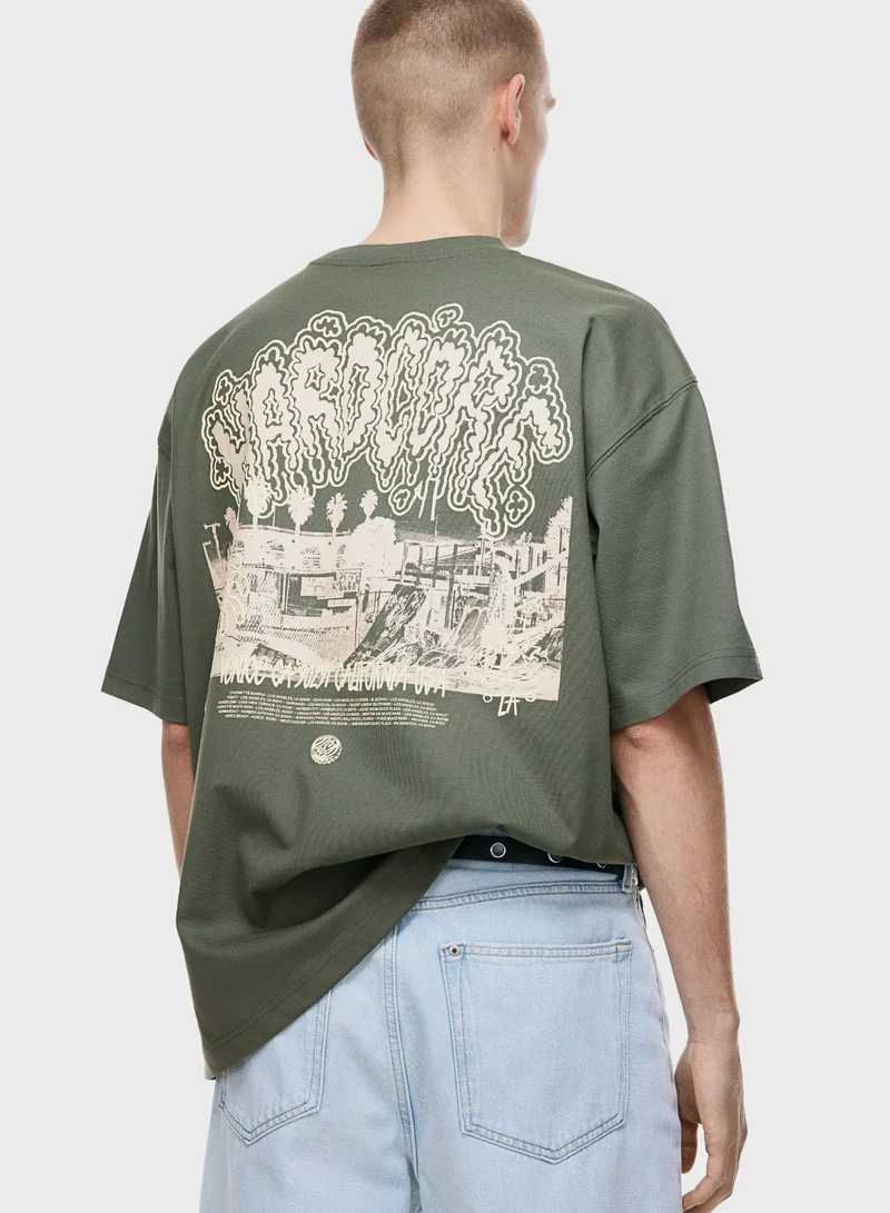 H&M Oversized Printed T-Shirt
