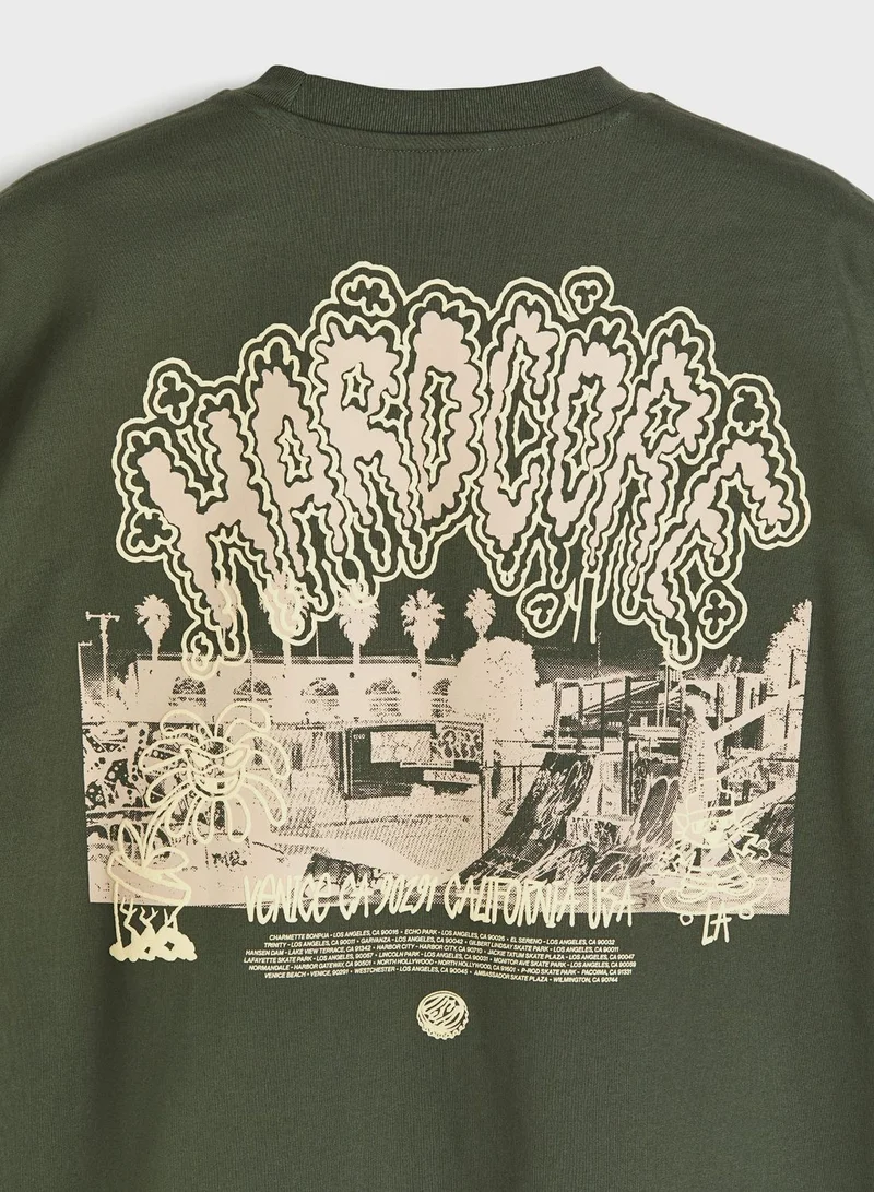H&M Oversized Printed T-Shirt