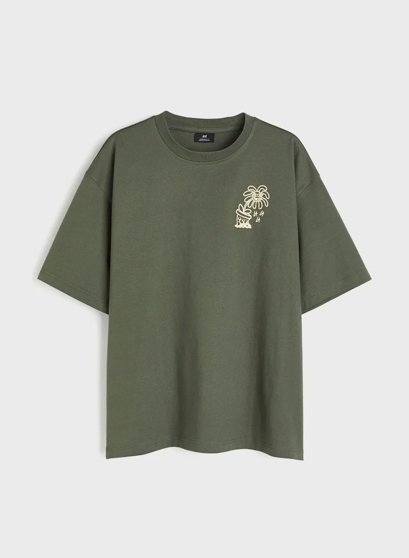 H&M Oversized Printed T-Shirt
