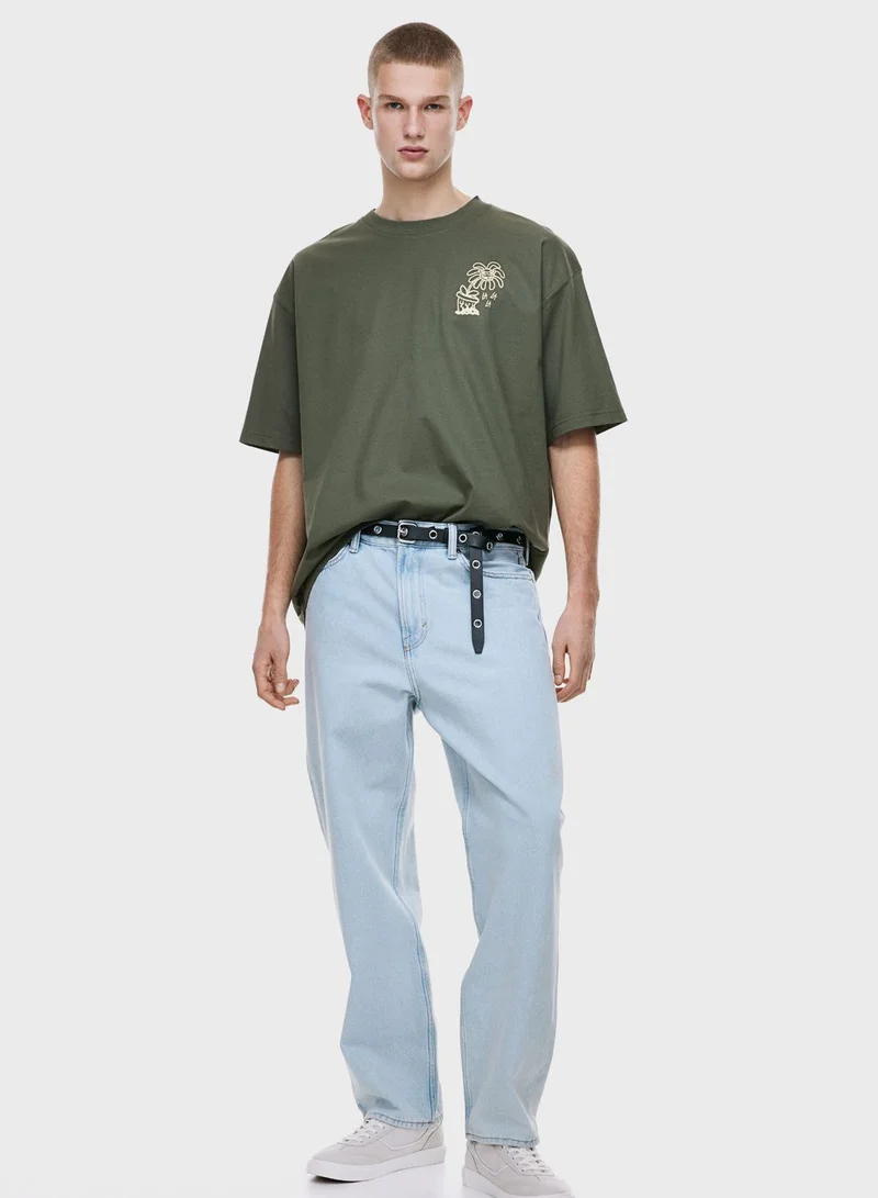 H&M Oversized Printed T-Shirt