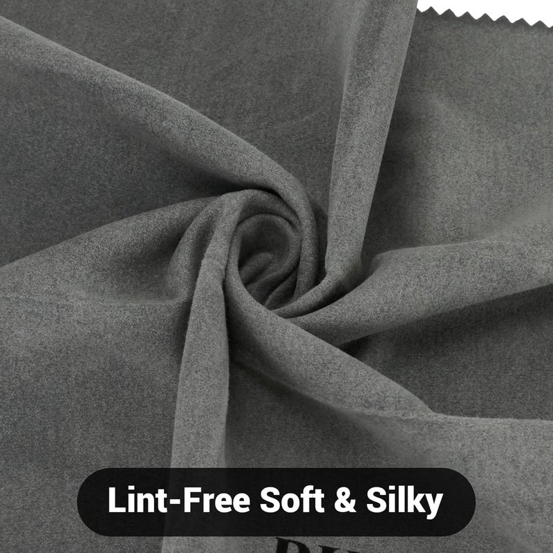 PINGMIC Silicon Lint Free Microfiber Gun Cleaning Cloths, 12"x12" - Reusable Metal Surface Wipes, Polishing Cloth for Guns, Knives - 2 Pack - Image 2