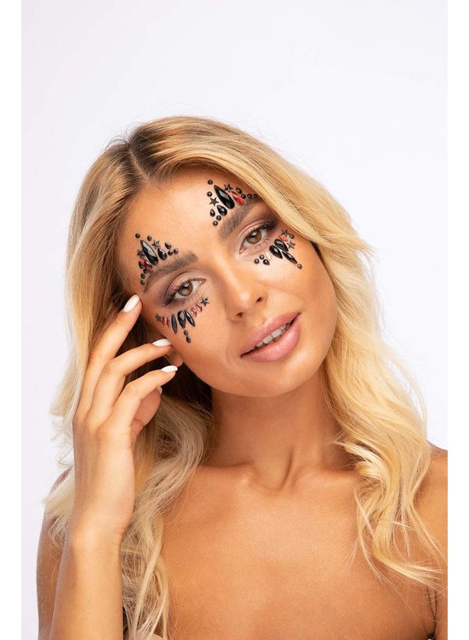 Moon Terror Face Jewels by Moon Terror - Festival Face Body Gems, SFX Make up, Crystal Make up Eye Glitter Stickers, Temporary Tattoo Jewels, Special Effects Make up (Freak Show)  - Image 4