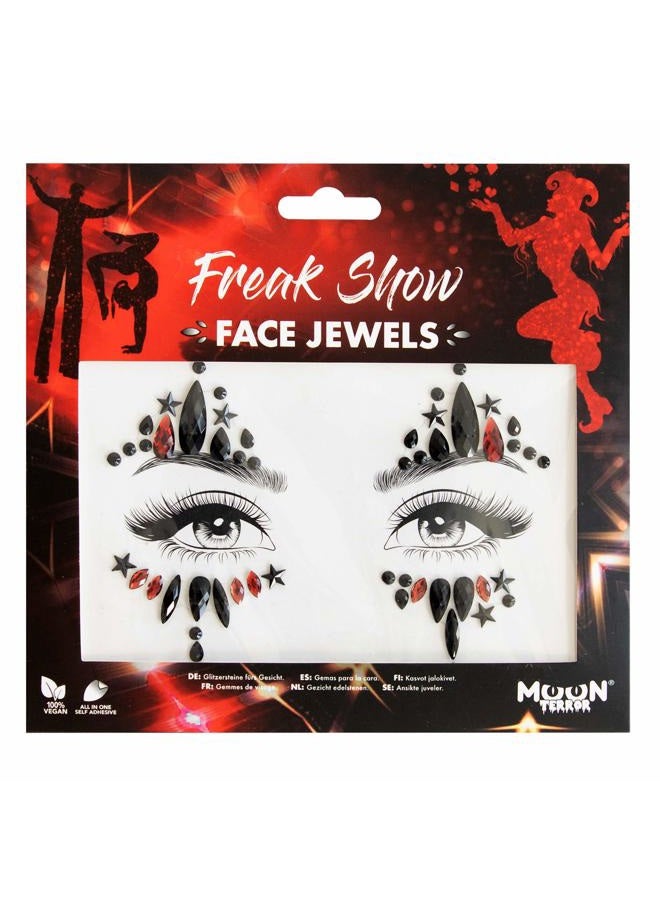 Moon Terror Face Jewels by Moon Terror - Festival Face Body Gems, SFX Make up, Crystal Make up Eye Glitter Stickers, Temporary Tattoo Jewels, Special Effects Make up (Freak Show)  - Image 1