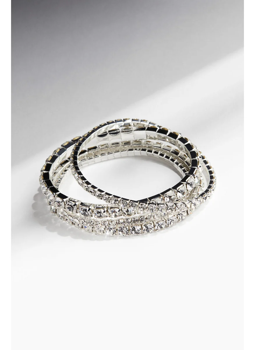 اتش اند ام 4-Pack Rhinestone Bracelets