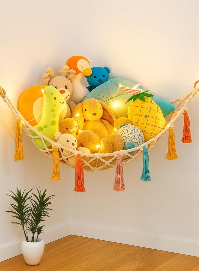CreativeBuzz Toy Storage Organiser | Toy Organizer For Kids | Kids Room Decoration Items | Stuffed Toys Organizer | Hammock For Toys | Net Holder For Soft Toys | Jambo Large, Kids Room, Nursery Kids - Image 1