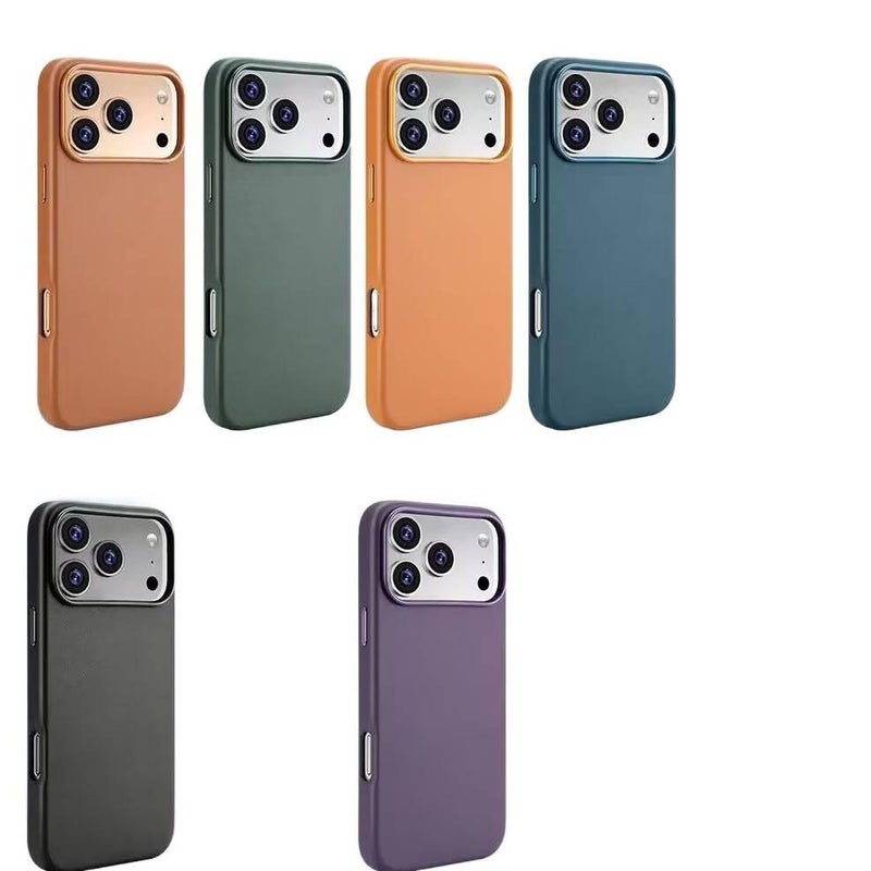 MagSafe Case | Shockproof Cover for iPhone 14 / 14 Plus / 14 Pro / 14 Pro Max | Leather Texture Shockproof | Pink - Image 2