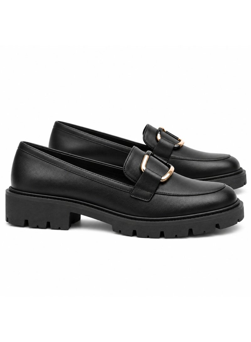 Stylish chunky loafer with a sleek design and metal buckle - available in various colors and sizes - Image 5