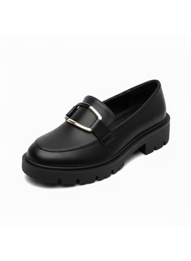 Stylish chunky loafer with a sleek design and metal buckle - available in various colors and sizes - Image 3