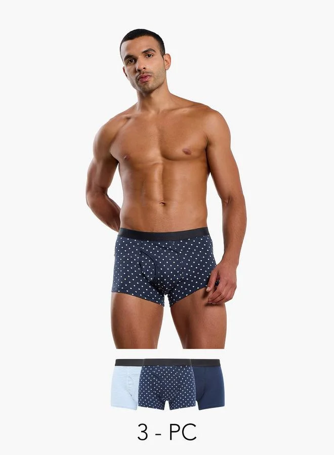 Splash FAV Men Assorted Cotton Hipster Trunks - Pack of 3