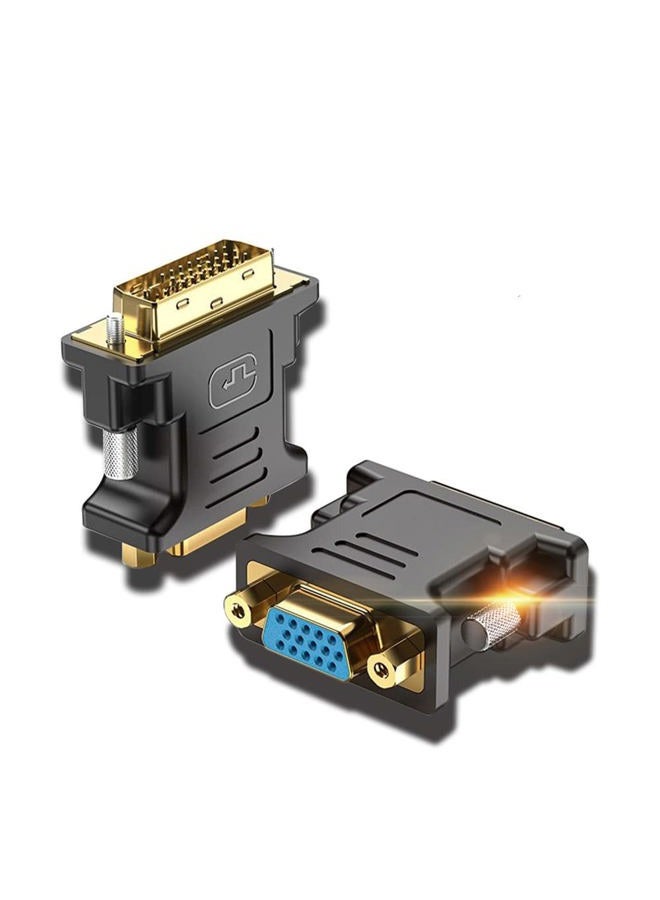 Zuya DVI to VGA Adapter,DVI 24+5 to VGA Cable Adapter DVI Male to VGA Male Converter Digital Video Cable DVI VGA Cable PC Monitor HDTV Projector - Image 1