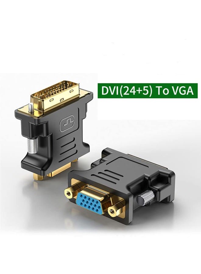 Zuya DVI to VGA Adapter,DVI 24+5 to VGA Cable Adapter DVI Male to VGA Male Converter Digital Video Cable DVI VGA Cable PC Monitor HDTV Projector - Image 2
