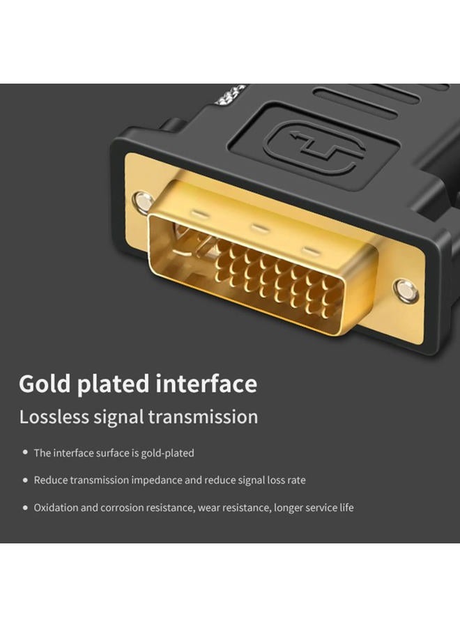 Zuya DVI to VGA Adapter,DVI 24+5 to VGA Cable Adapter DVI Male to VGA Male Converter Digital Video Cable DVI VGA Cable PC Monitor HDTV Projector - Image 3