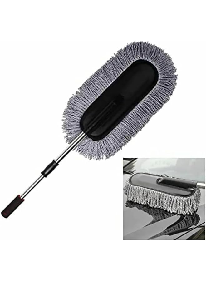3 اكس ار فرشاة تنظيف السيارة من الألياف الدقيقة لتنظيف نوافذ السيارة بمقبض طويل - Image 1