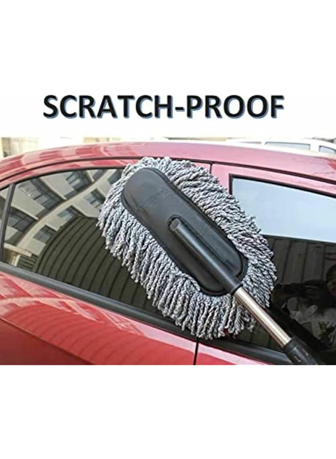 3 اكس ار فرشاة تنظيف السيارة من الألياف الدقيقة لتنظيف نوافذ السيارة بمقبض طويل - Image 4