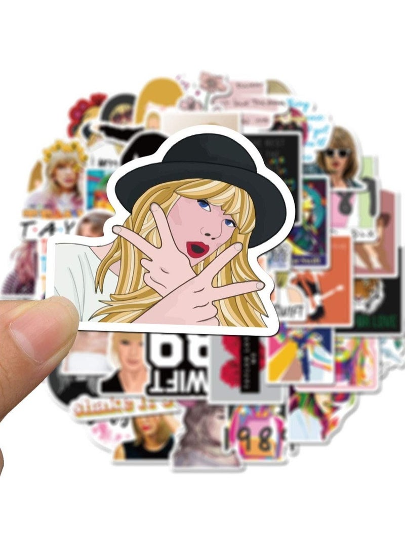 Zikra Taylor Swift Vinyl Stickers Set - 100 Folklore & Evermore Designs for Laptops, Hydro Flasks, Skateboards, Travel Cases, and More! Perfect for Fans and Personalization. - Image 2