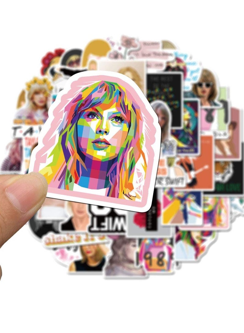 Zikra Taylor Swift Vinyl Stickers Set - 100 Folklore & Evermore Designs for Laptops, Hydro Flasks, Skateboards, Travel Cases, and More! Perfect for Fans and Personalization. - Image 4