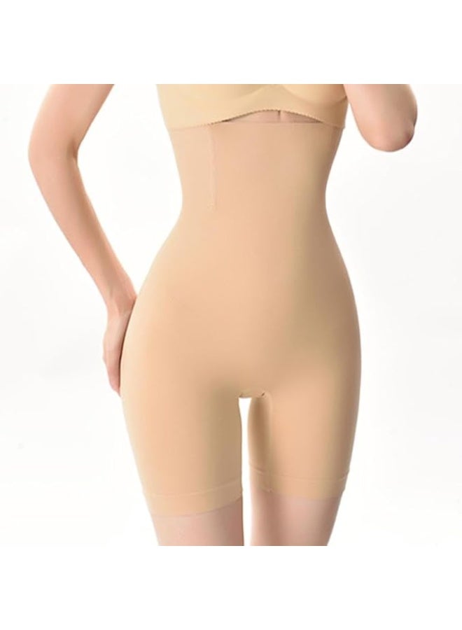 Unisex High Elasticity Body Shaper Shorts Invisible Slimming Underwear for Tummy Control Butt Lifter and Thigh Shaper Beige - Image 4