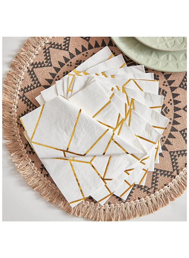 Home Box Phoenix 20-Piece 3-Layer Paper Napkin Set 33 x 33 cm