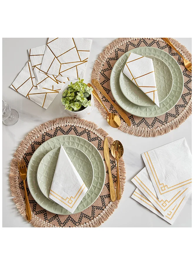 Home Box Phoenix 20-Piece 3-Layer Paper Napkin Set 33 x 33 cm