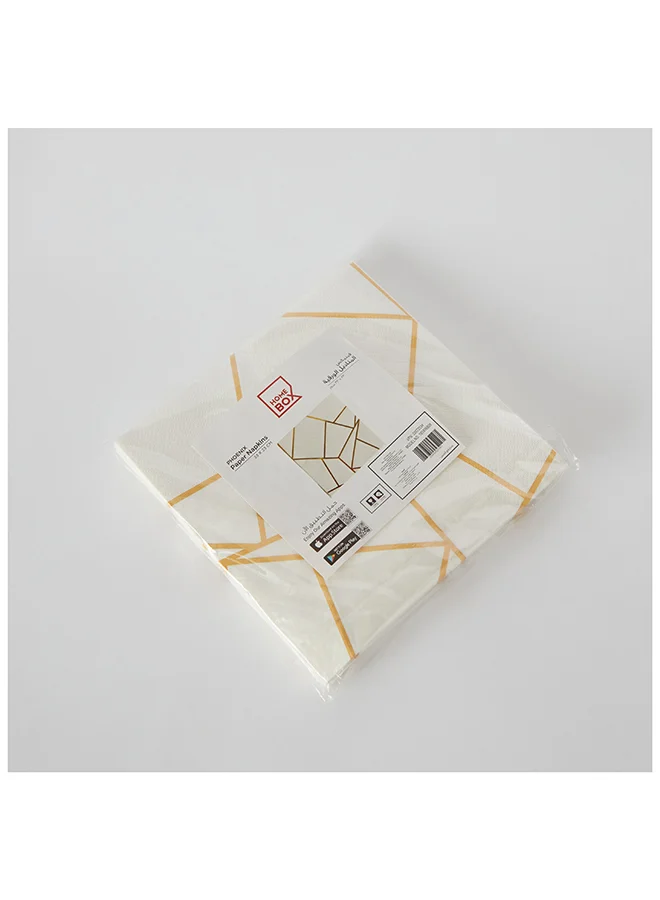 Home Box Phoenix 20-Piece 3-Layer Paper Napkin Set 33 x 33 cm