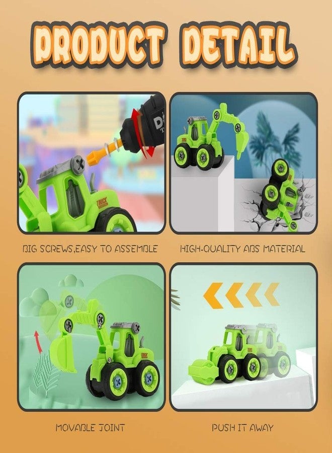 KITIKITTZ DIY Take Apart Toy Cars - Construction Digger Sand Toys for Kids (Sky Blue) | Gifts for 3-8 Year Old Boys & Girls (Green) - Image 2