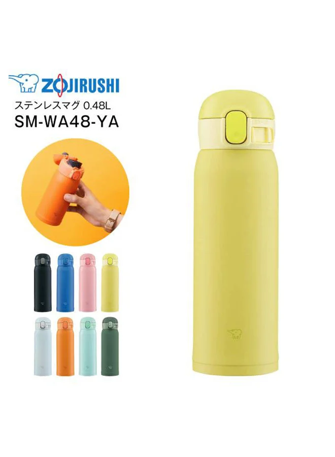 Zojirushi Stainless Steel Vacuum Bottle 0.48L LEMON