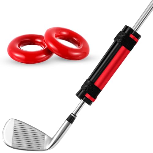 Vertintong Golf Club Weights Golf Swing Weights for Practice and Warm Up Swing Trainer Rings with 2 Pcs Weighted Donut Accessory Equipment Tool for ClubsRed - Image 1
