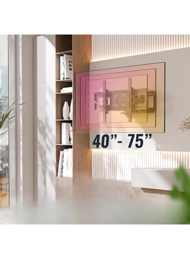 Tilting TV Wall Bracket for 40–75 Inch Screens – Heavy-Duty Mount Supports Up to 40kg – Space-Saving & Adjustable - Image 3