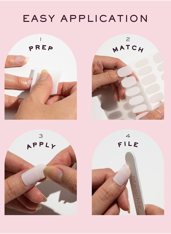 ManiMe - Gel Nail Wraps (Bien Happy) | Fully Cured Gel Polish Nail Strips | Long Lasting at-Home Salon-Quality Manicure | No UV Lamp Required | 18pc Set, Includes Nail File, Prep Pad, Mani Stick - Image 1