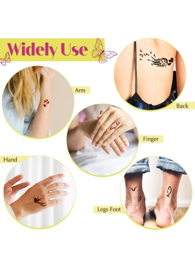 1 ورقة استنسل حناء للوشم المؤقت بتصميم زهري متكامل قوالب لاصقة أنيقة فن جسد نسائي رقيق زهور متفتحة وأغصان متسلقة لليد والقدم قابلة لإعادة الاستخدام حفلات زفاف ومهرجانات وشم عربي هندي كلاسيكي عصري ديكور للجسم سهل الاستخدام للعروس والنساء أناقة فورية. - Image 3
