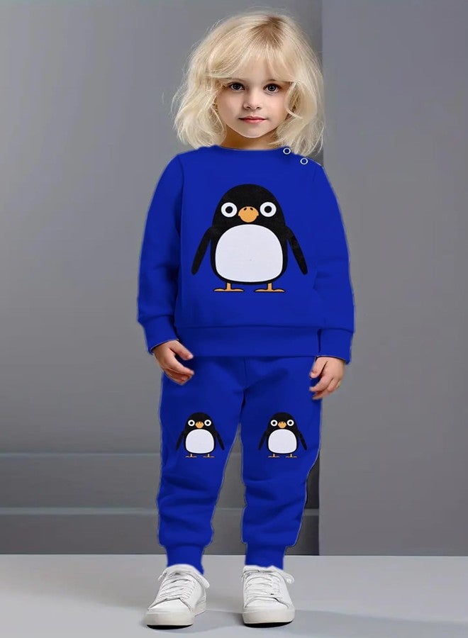 Toddylon طقم ملابس الأطفال توديلون ملابس الأطفال حديثي الولادة للأولاد والبنات قميص قطني وبنطال نوم | تي شيرت وبنطال | سويت شيرت وبنطال رياضي | هدايا عيد الميلاد (أزرق، 12-18 شهر)  - Image 4