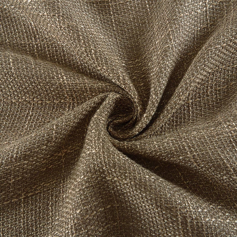 Valea Home Soft Burlap Look Swag Curtains Rustic Natural Rod Pocket Kitchen Valance Curtain Panels for Small Window 63 inch Length, Tan, 2 Panels - Image 4