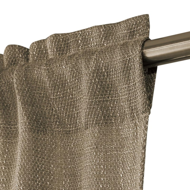Valea Home Soft Burlap Look Swag Curtains Rustic Natural Rod Pocket Kitchen Valance Curtain Panels for Small Window 63 inch Length, Tan, 2 Panels - Image 5