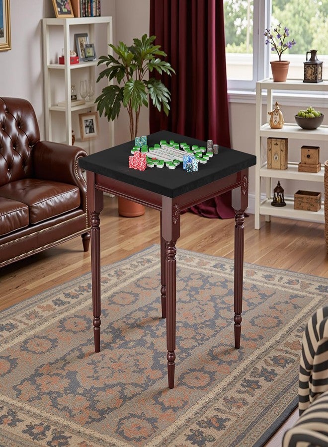 Homakover 34x34 Inch Square Elastic Tablecloth for Card Tables - Waterproof, Noise-Reducing Table Top Cover,Scratch Resistant and Soft Table Cloth for Dining, Card Games & Mahjong - Image 2