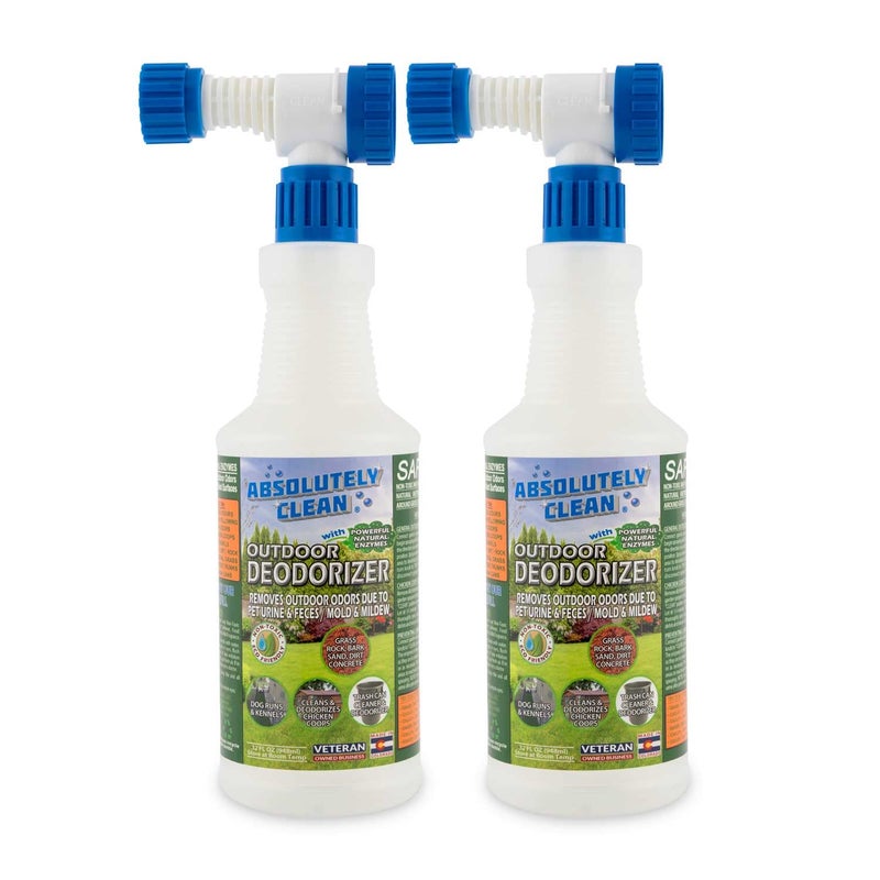 Amazing Outdoor Deodorizer odor eliminator Natural Enzyme Just Spray Walk Away Grass AstroTurf Dog Runs Patios Decks Fences More Vet Approved 32oz 2pk odor eliminator for strong odor