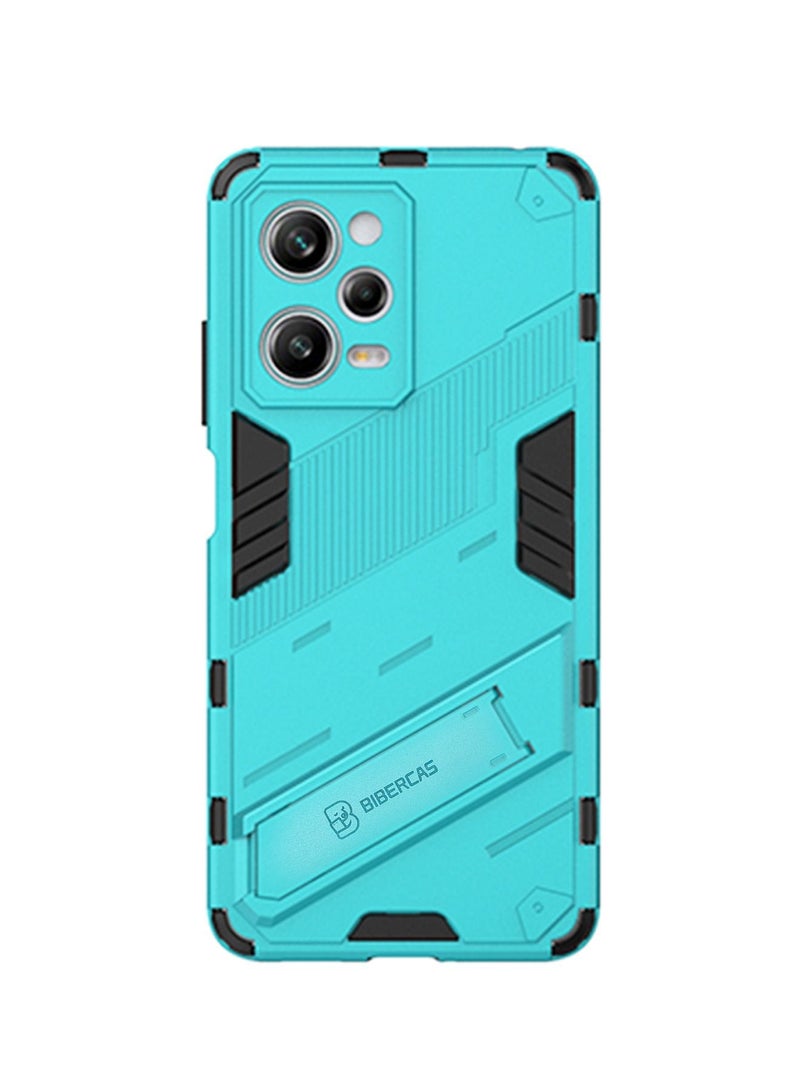 BIBERCAS Xiaomi Poco X5 Pro 5G Case Cover Accseeories/ Redmi Note 12 Pro 5G Case with Shockproof Kickstand Magnet Stand, PC+TPU Military Grade Protective Tough Hard Phone Back Cover (Black) - Image 1